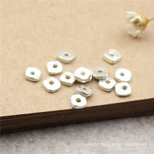 JS012 hand made 925 Sterling Silver Facet spacer Beads for jewelry making